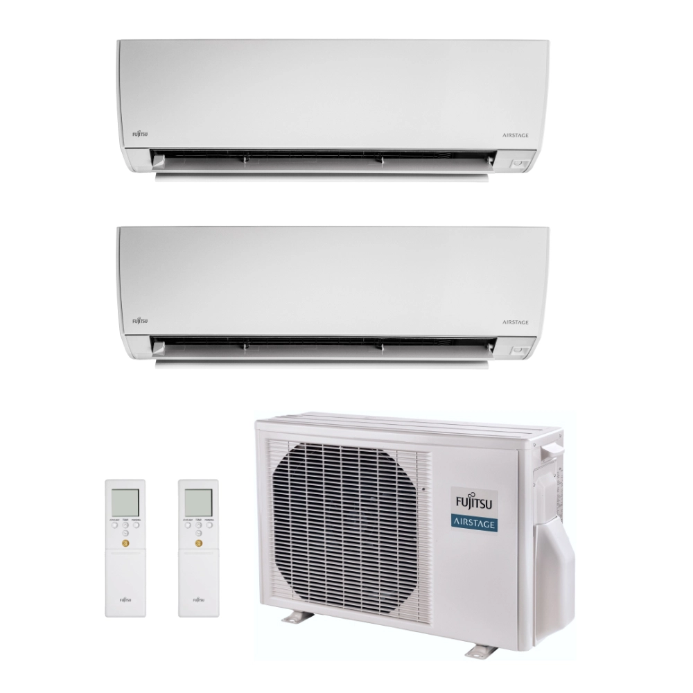 Ar Condicionado Multi Split Inverter Fujitsu Airstage Premium 18.000 BTU/h (2x Evap HW 12.000) Quente e Frio 220V